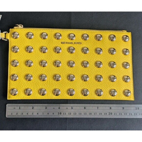 Michael Kors Jetset Studded Pouch - Daisy Yellow - Picture 3 of 6